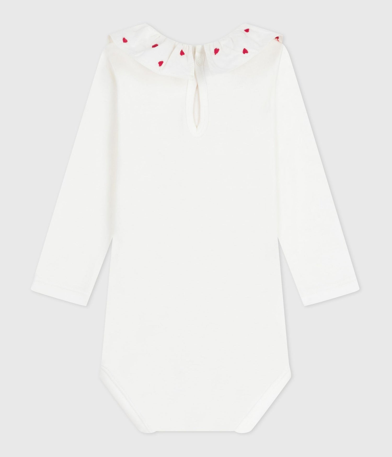BABIES' PLAIN COTTON BODY WITH AN EMBROIDERED COLLAR BABIES' PLAIN COTTON BODY WITH AN EMBROIDERED COLLAR