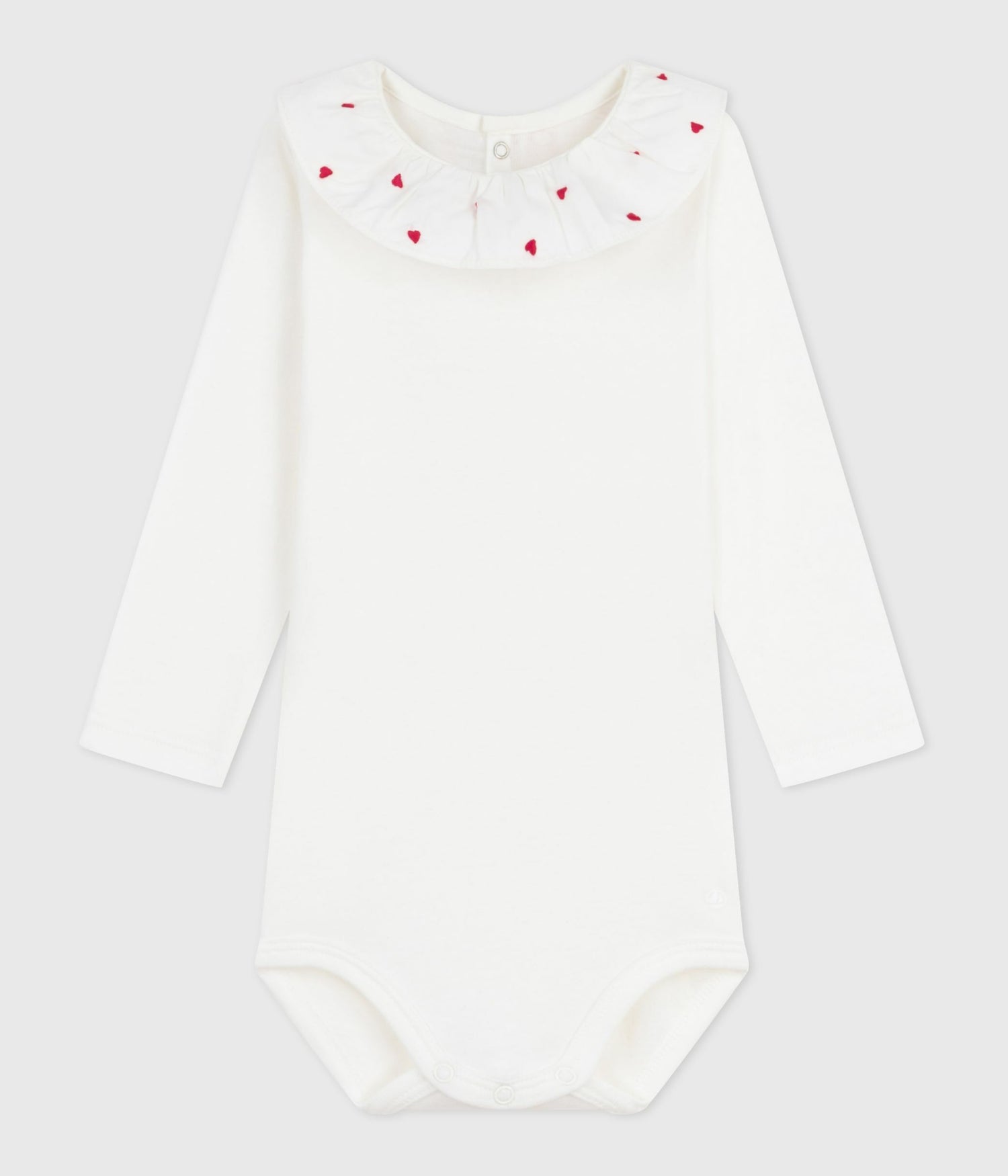 BABIES' PLAIN COTTON BODY WITH AN EMBROIDERED COLLAR BABIES' PLAIN COTTON BODY WITH AN EMBROIDERED COLLAR