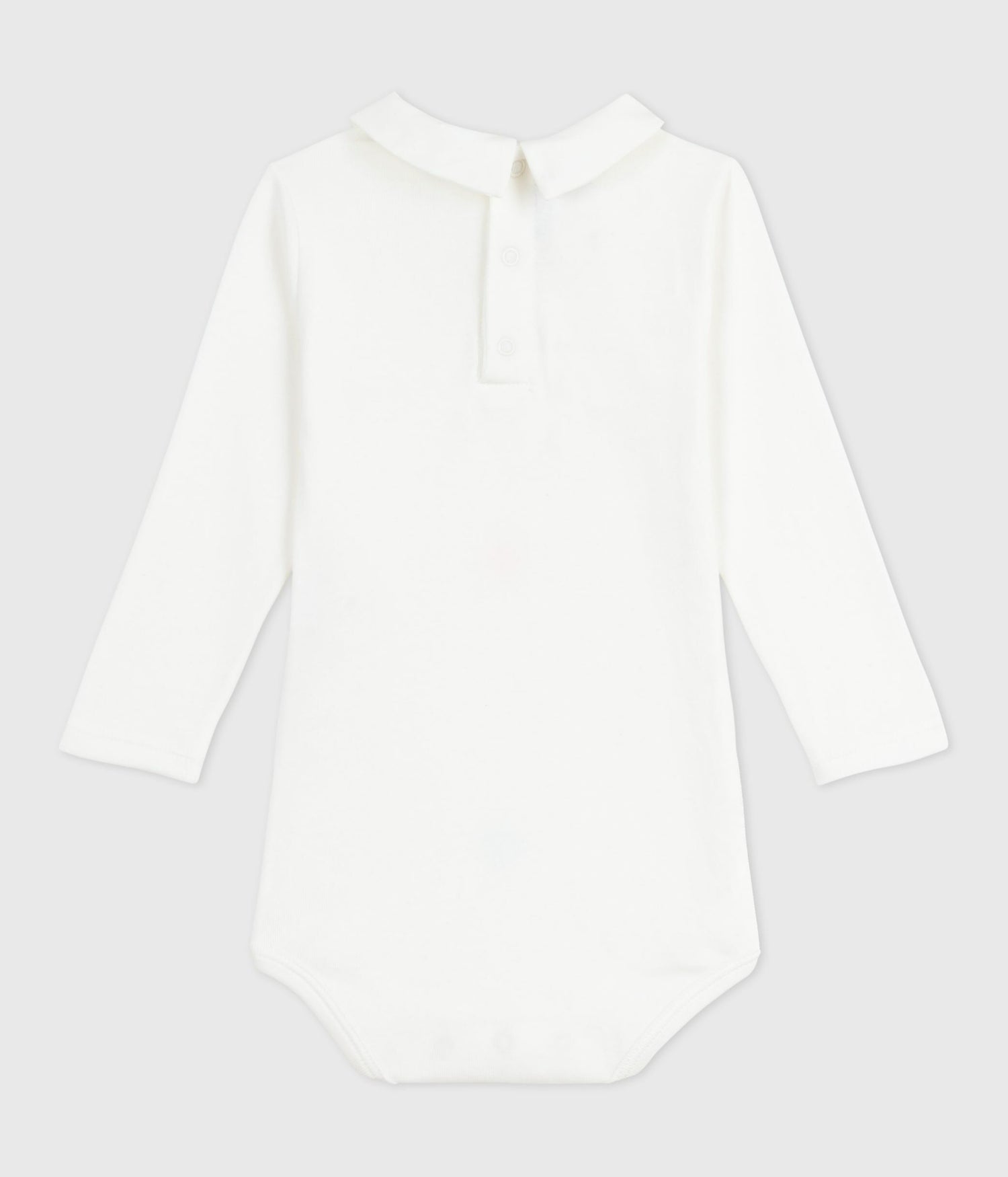 BABIES PLAIN COTTON BODY WITH AN EMBROIDERED COLLAR BABIES PLAIN COTTON BODY WITH AN EMBROIDERED COLLAR