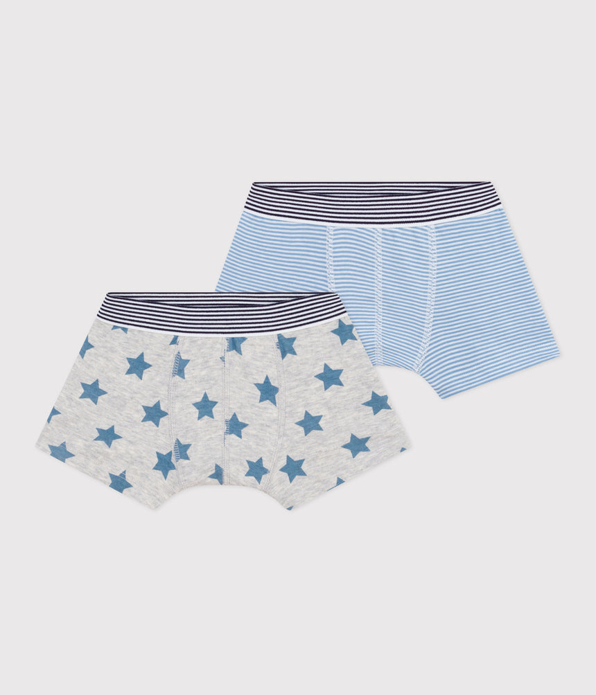 PCK OF CHILDRENS STAR-PRINT COTTON BOXERS
