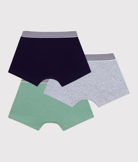 PACK OF CHILDRENS PLAIN COTTON BOXERS