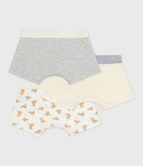 PACK OF CHILDRENS LEOPARD-PRINT COTTON BOXERS WITH A COVERRD WAISTBAND