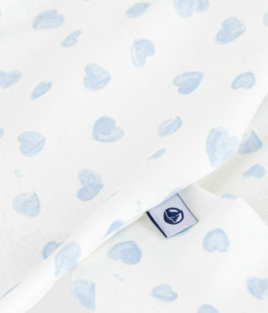 BABIES HEART COTTON PYJAMA SUIT WITH A COLLAR
