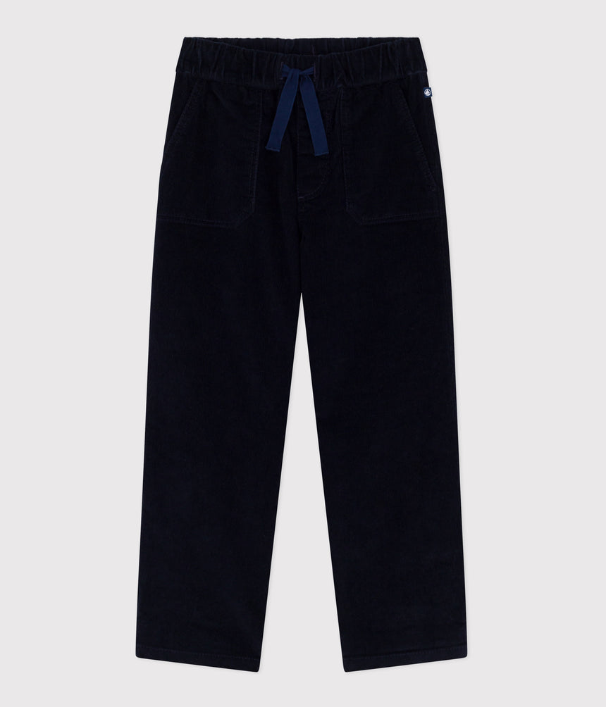 CHILDREN'S STRAIGHT PLAIN CORDUROY TROUSERS
