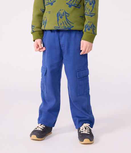 CHILDRENS PLAIN LYOCELL CARGO PANTS