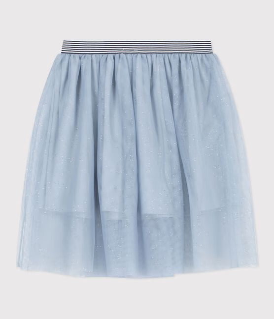 GIRLS' PLAIN SEQUINNED TULLE SKIRT