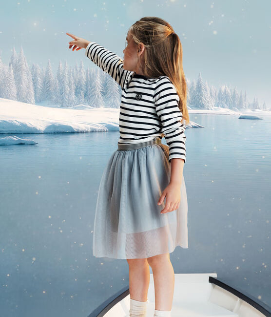 GIRLS' PLAIN SEQUINNED TULLE SKIRT GIRLS' PLAIN SEQUINNED TULLE SKIRT