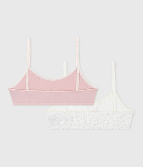 CHILDRENS COTTON AND ELASTINE BRA TOPS-2- PACK