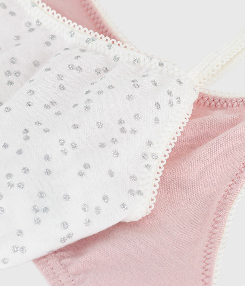 CHILDRENS COTTON AND ELASTINE BRA TOPS-2- PACK
