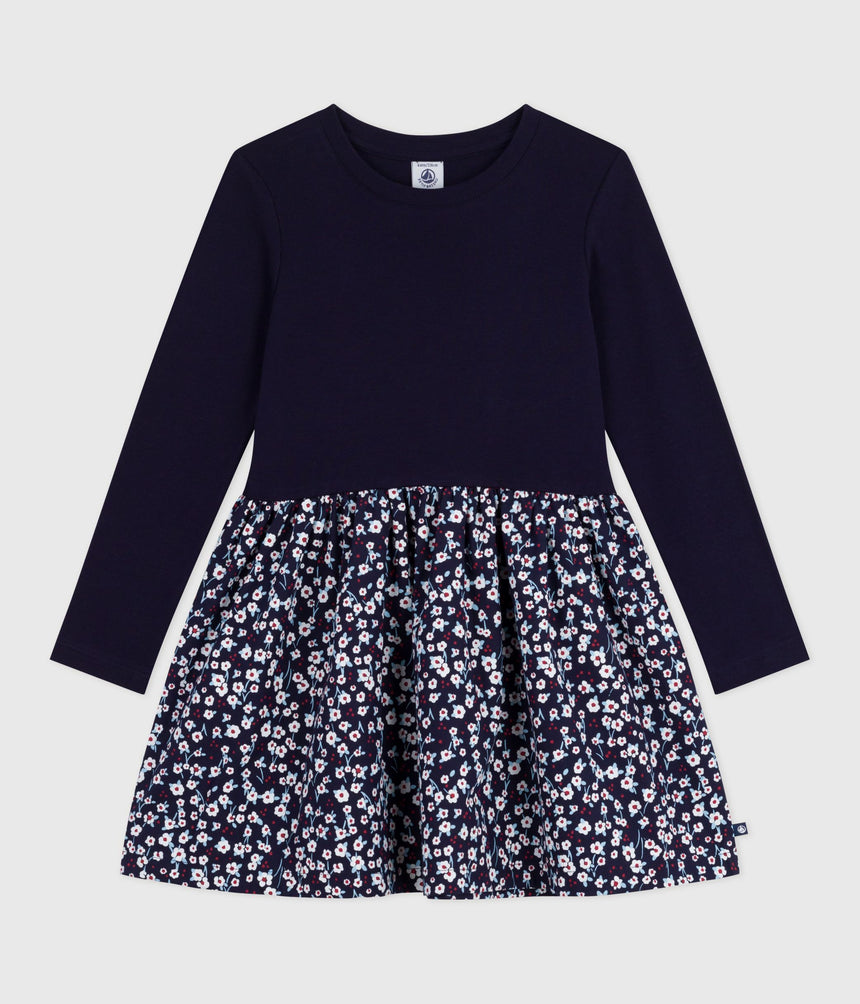 CHILDRENS LONG-SLEEVED COTTON DRESS