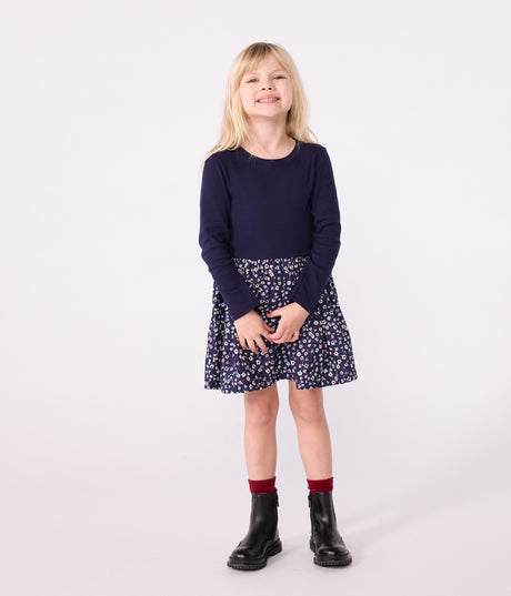 CHILDRENS LONG-SLEEVED COTTON DRESS