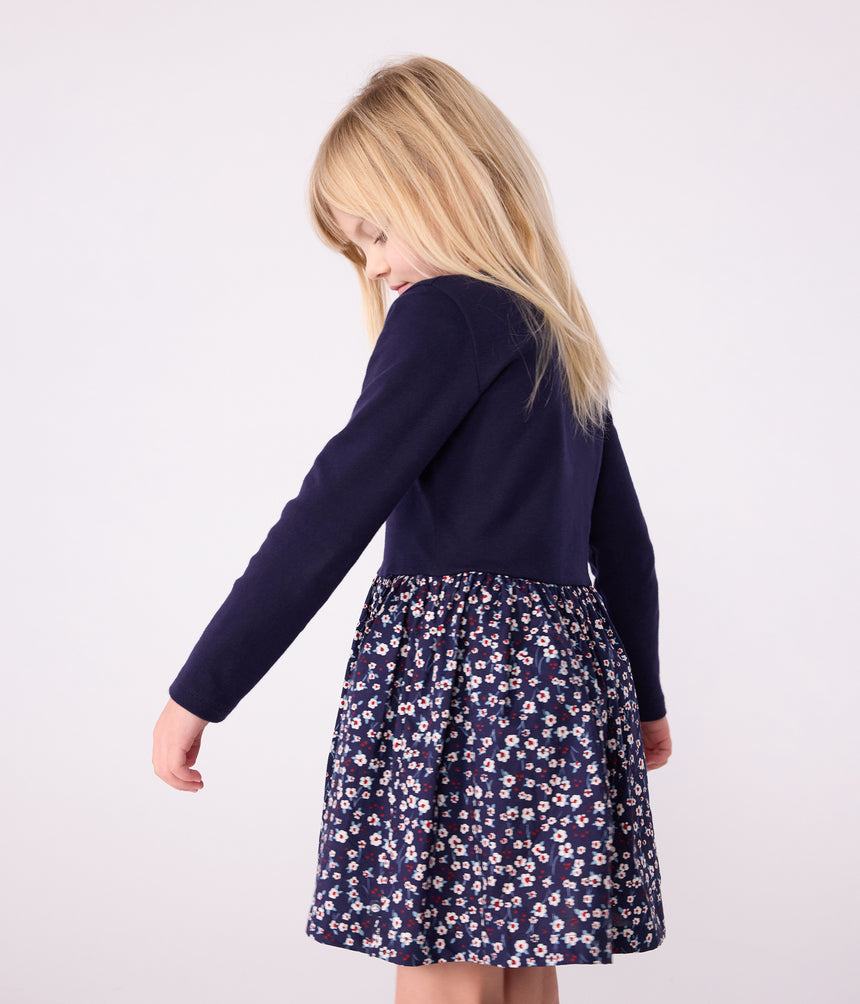 CHILDRENS LONG-SLEEVED COTTON DRESS
