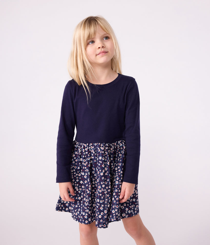 CHILDRENS LONG-SLEEVED COTTON DRESS