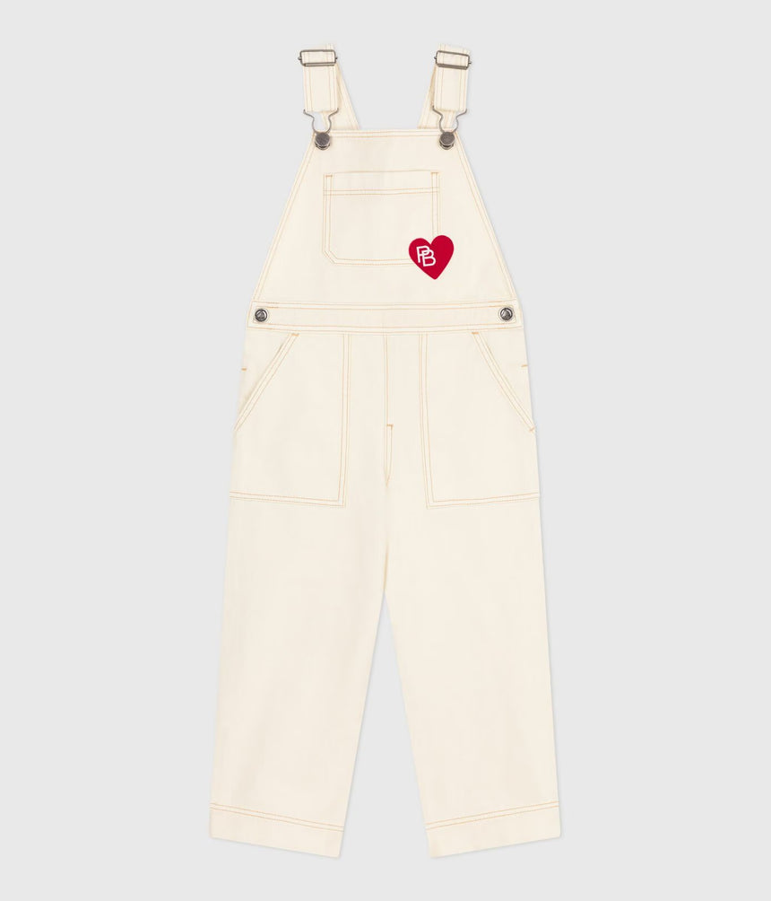 Children's plain denim dungarees