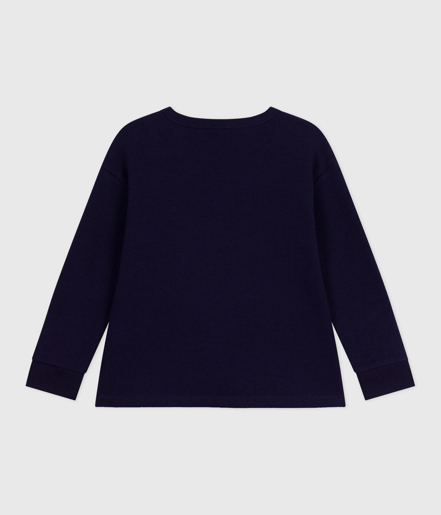 CHILDRENS LONG-SLEEVED PLAIN COTTON T-SHIRT