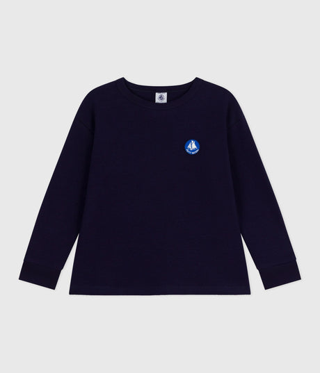 CHILDRENS LONG-SLEEVED PLAIN COTTON T-SHIRT
