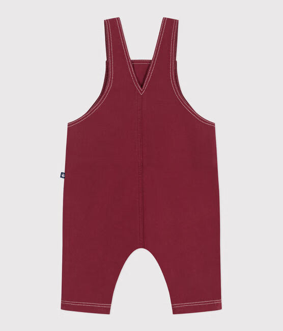 BABIES LONG-LEG COLOYRED DENIM DUNGARESS