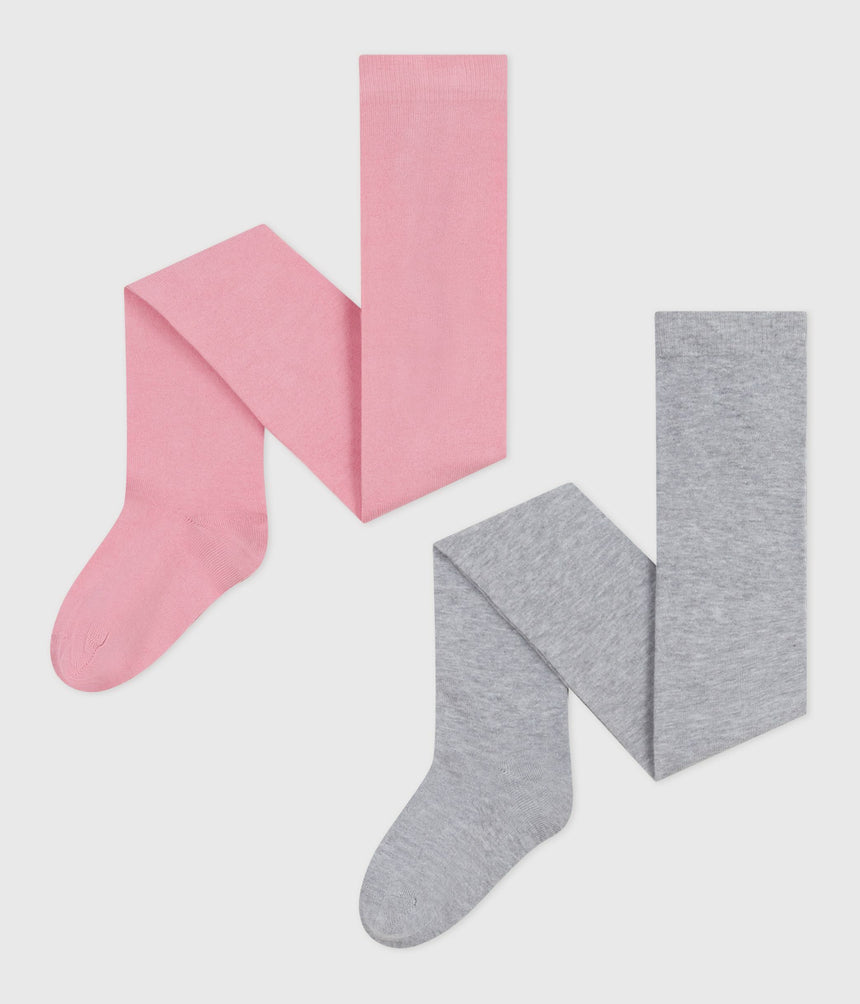 CHILDREN'S COTTON JERSEY TIGHTS -2-PACK