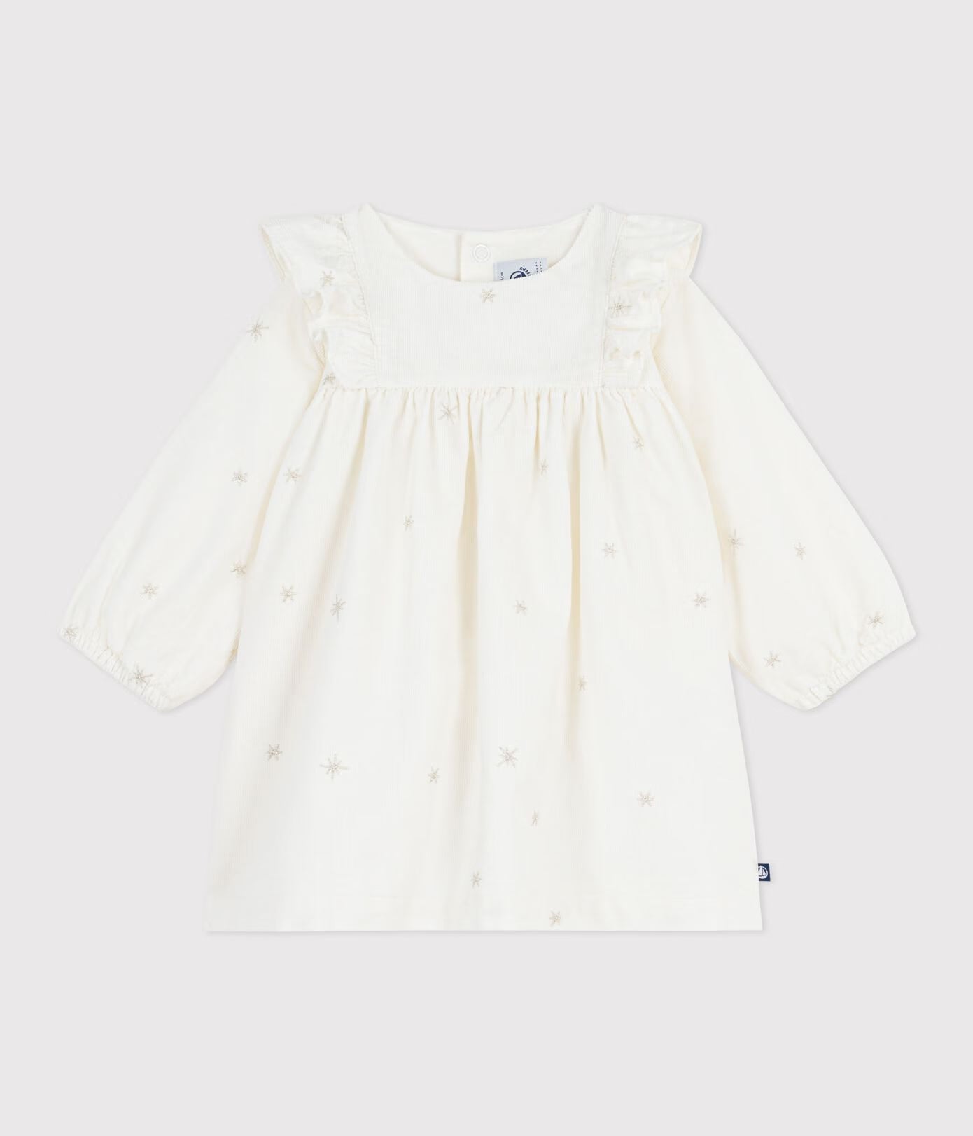 BABIES' LONG-SLEEVED EMBROIDERED CORDUROY DRESS BABIES' LONG-SLEEVED EMBROIDERED CORDUROY DRESS