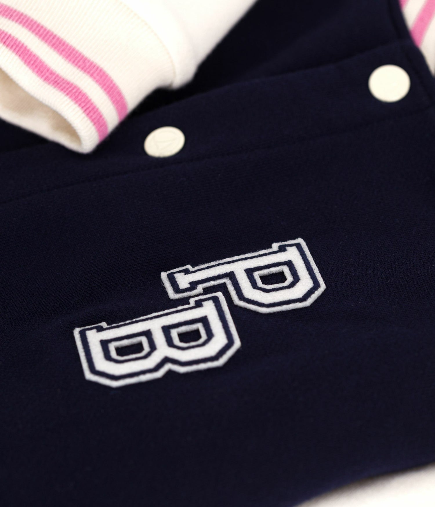 CHILDREN'S VARSITY-STYLE JACKET IN PLAIN COTTON CHILDREN'S VARSITY-STYLE JACKET IN PLAIN COTTON