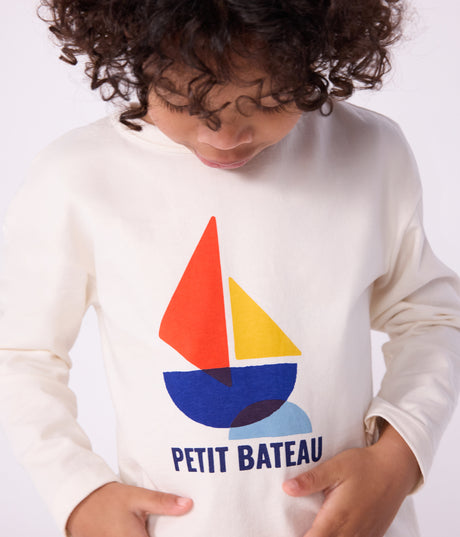 CHILDRENS LONG-SLEEVED PRINTED COTTON T-SHIRT