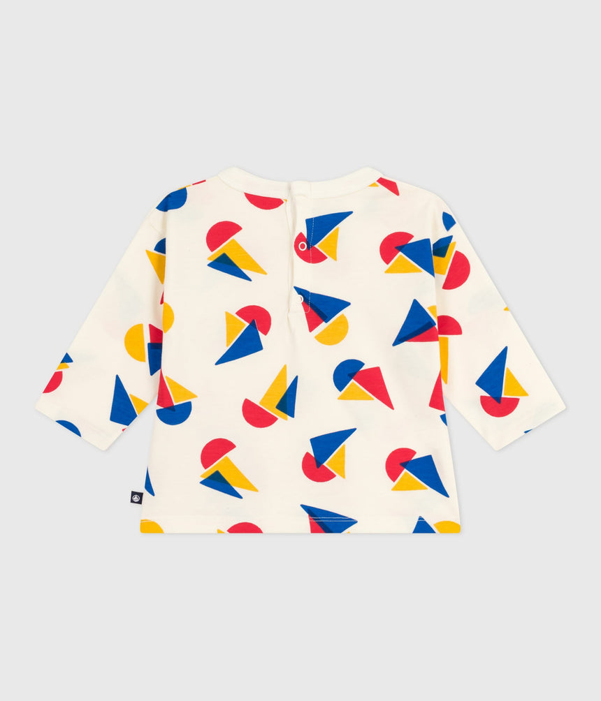 BABIES LONG-SLEEVED BOAT COTTON T-SHIRT