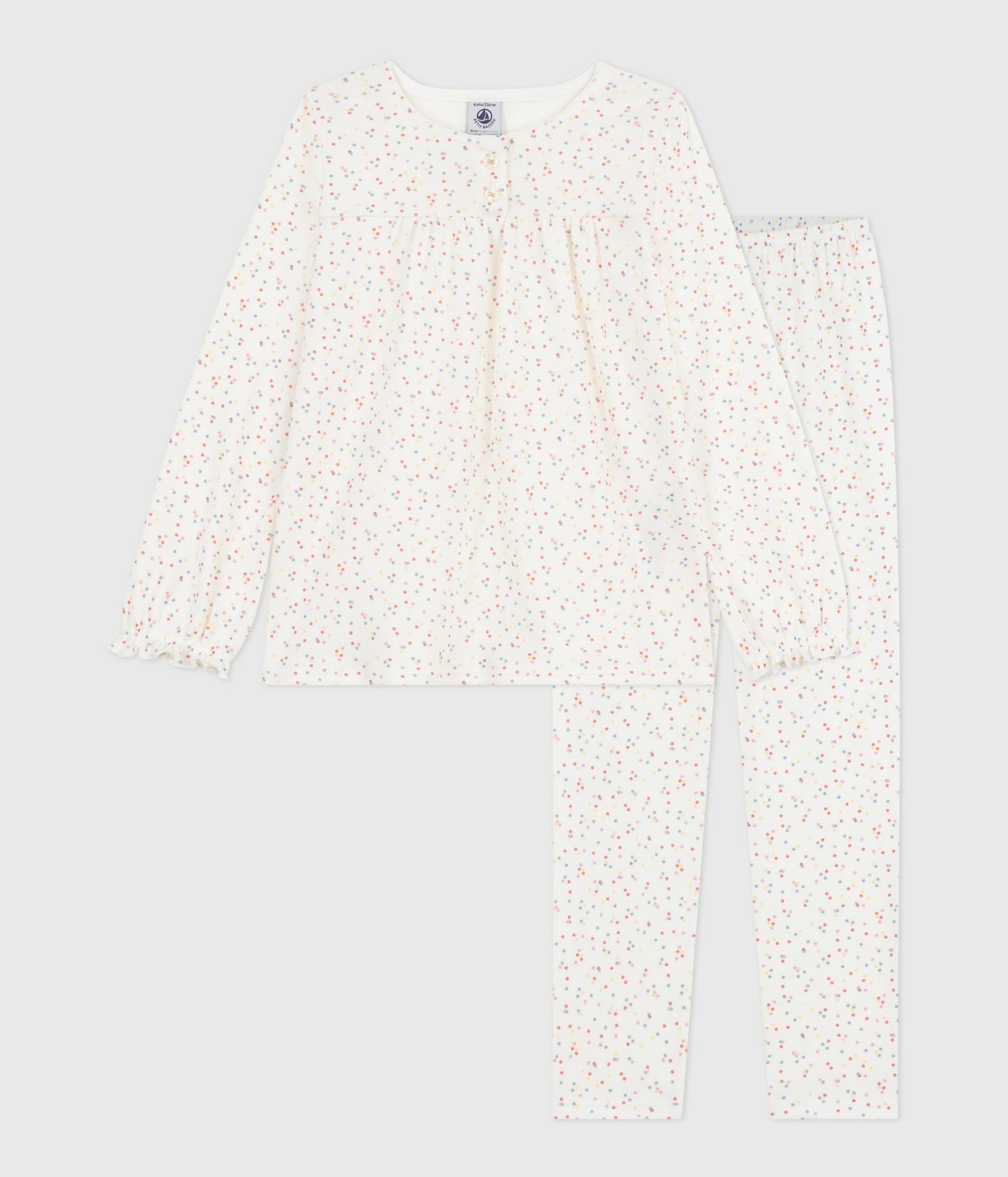 CHILDRENS SPOTTY PRINTED COTTON PYJAMAS CHILDRENS SPOTTY PRINTED COTTON PYJAMAS