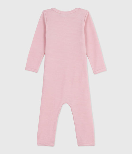 UNISEX WOOL AND COTTON BABY BODYSUIT WITH LONG LEGS