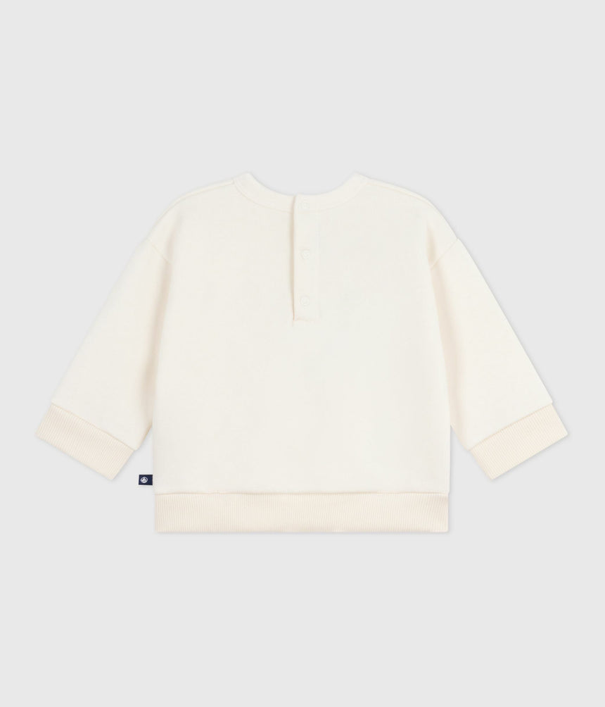 BABIES' HEART PATTERNED COTTON SWEATSHIRT