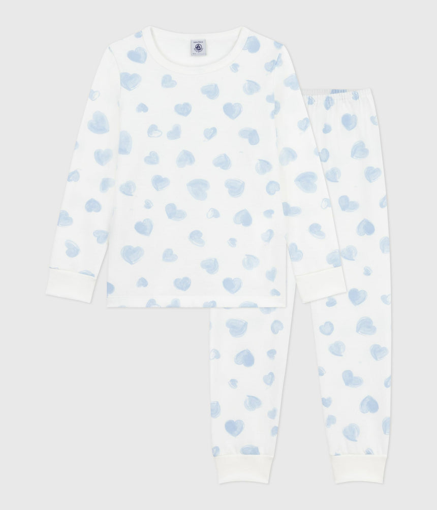WOMEN'S COTTON HEART PRINT PYJAMAS IN TWO MATERIALS
