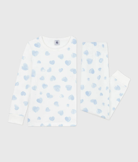 WOMEN'S COTTON HEART PRINT PYJAMAS IN TWO MATERIALS