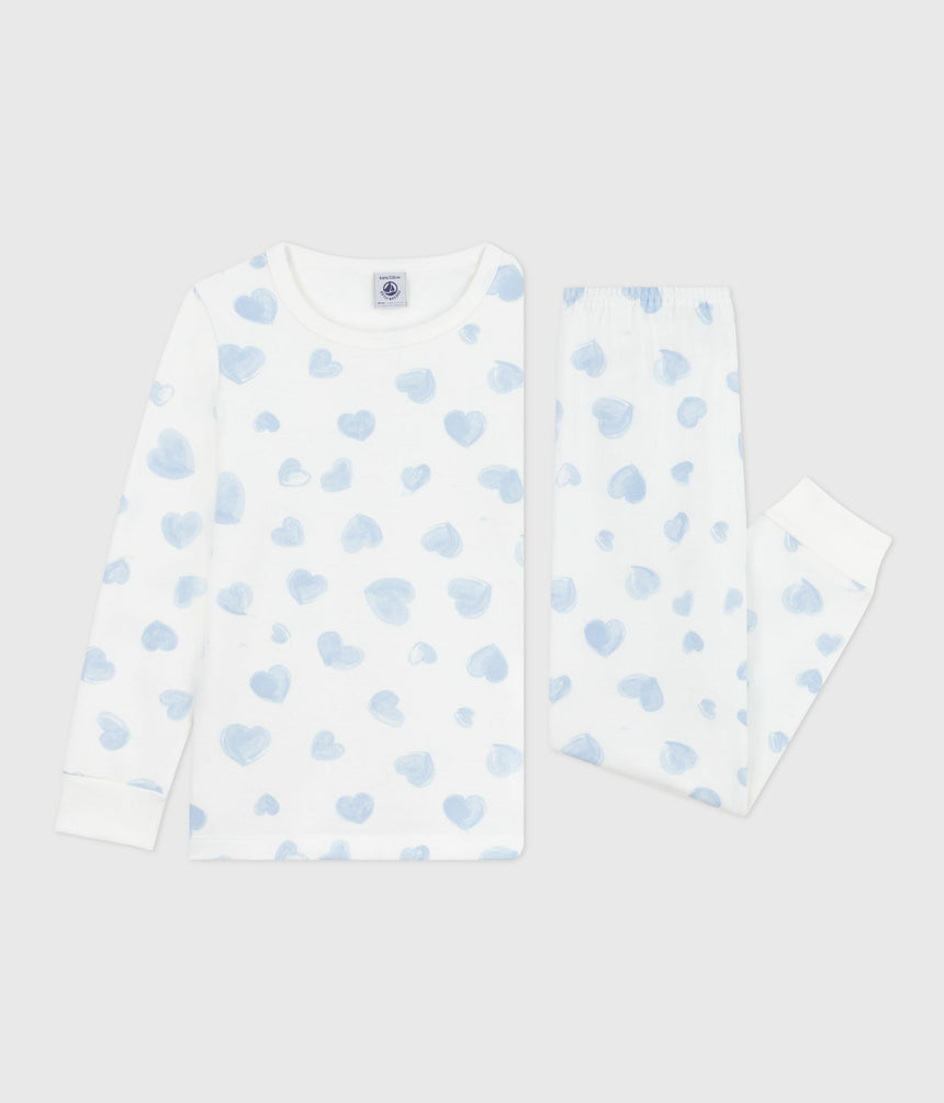 WOMEN'S COTTON HEART PRINT PYJAMAS IN TWO MATERIALS
