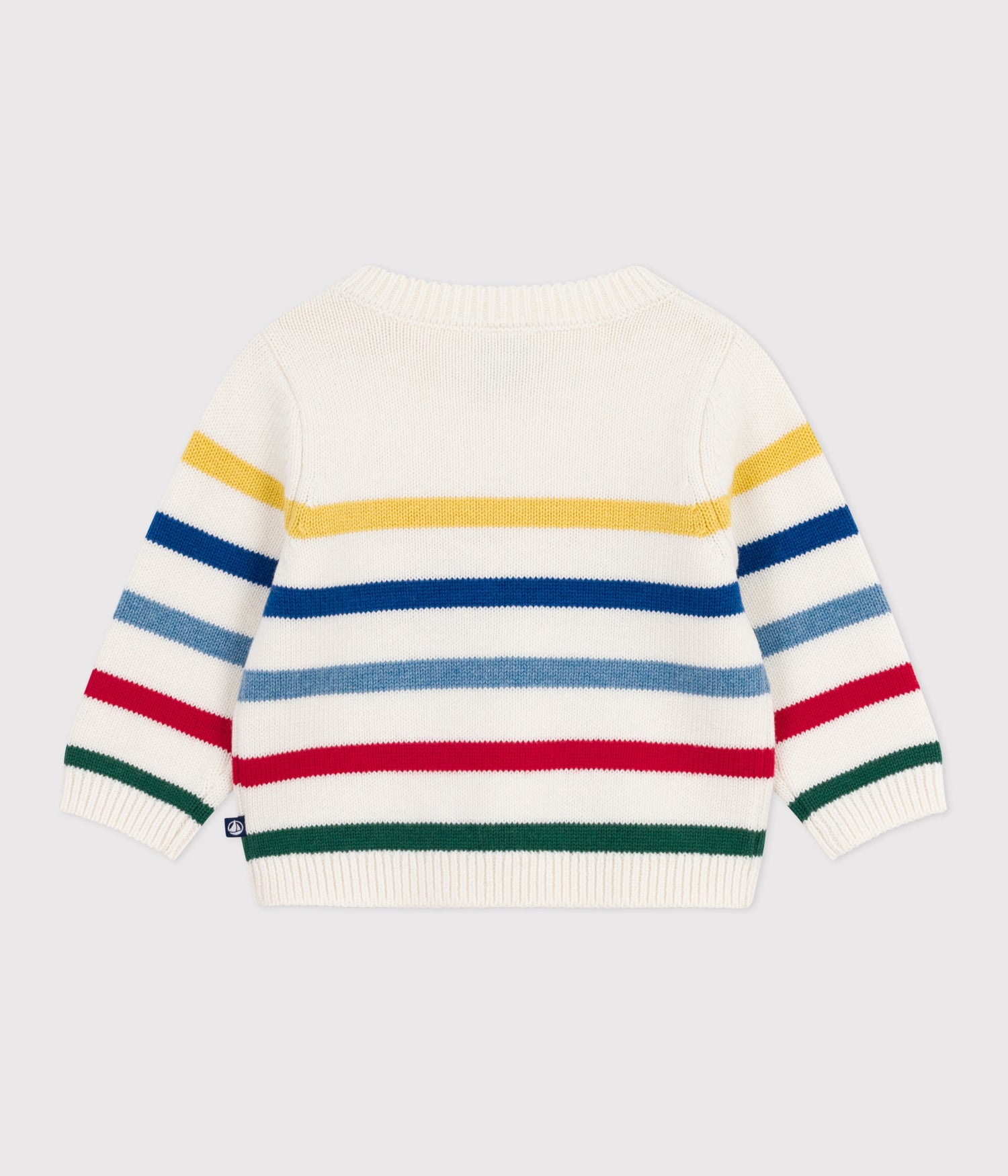 BABIES MULTI-COLOURED STRIPED WOOL AND COTTON JUMPER BABIES MULTI-COLOURED STRIPED WOOL AND COTTON JUMPER