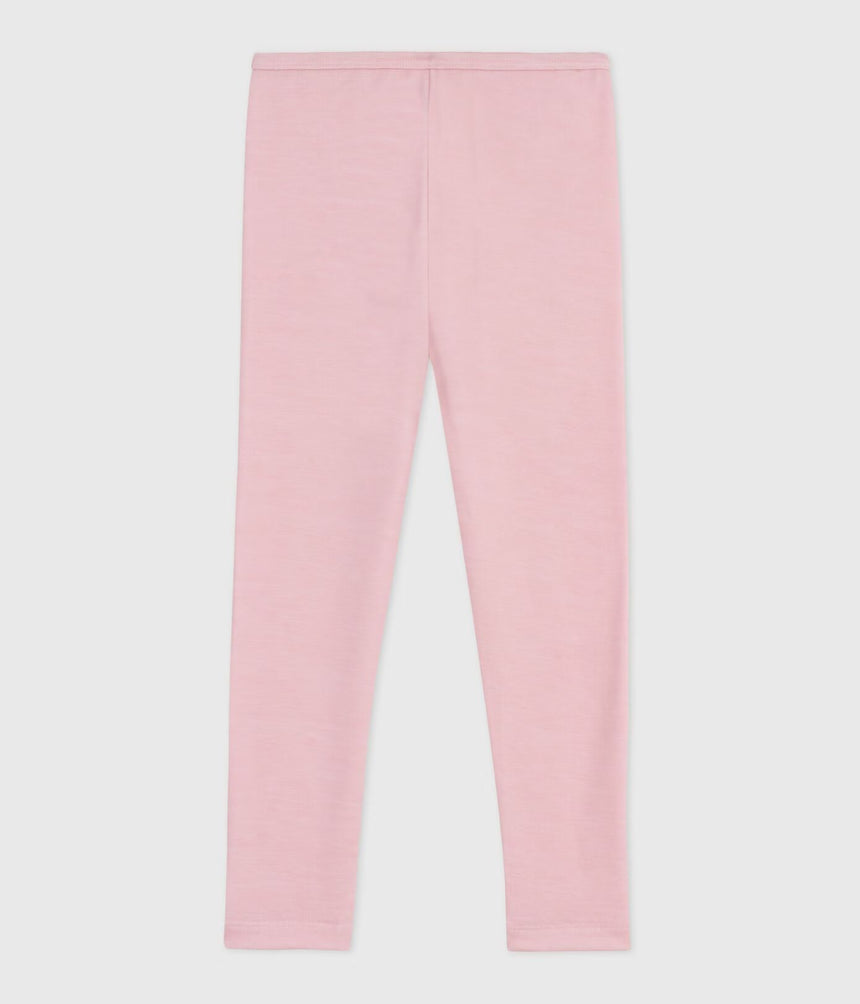 CHILDREN'S PLAIN WOOL AND COTTON LEGGINGS