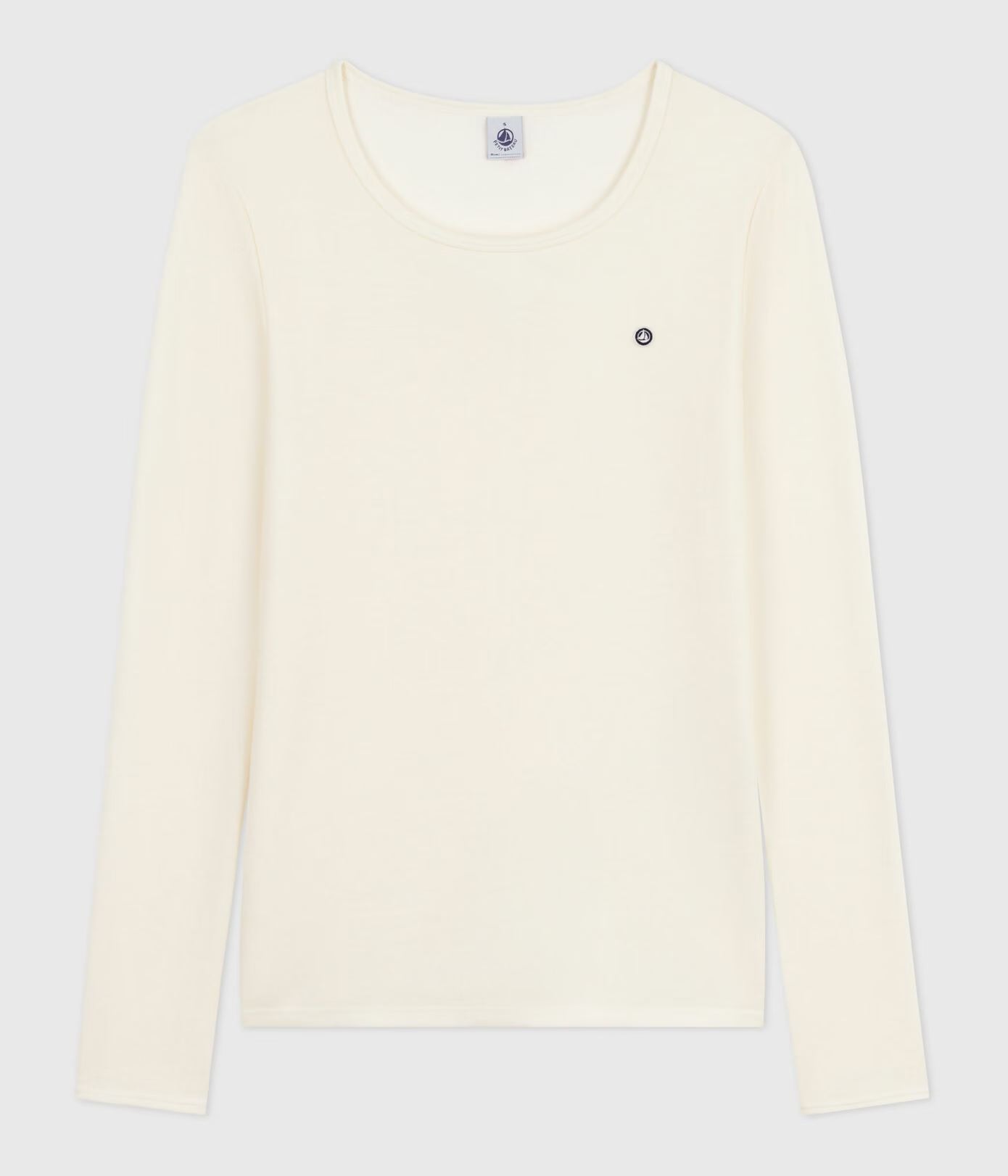 WOMEN'S LONG-SLEEVED WOOL AND COTTON T-SHIRT