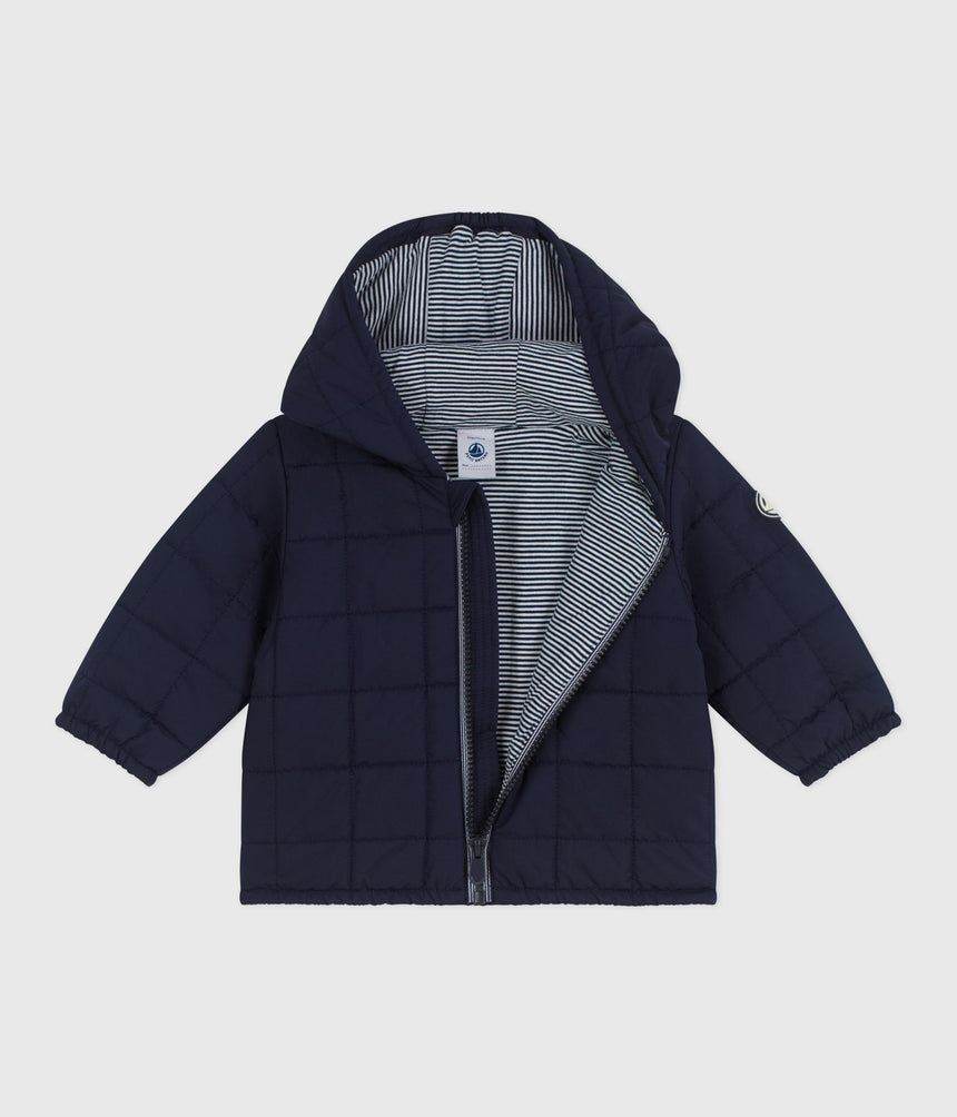 BABIES' PUFFER JACKET IN PLAIN POLYESTER
