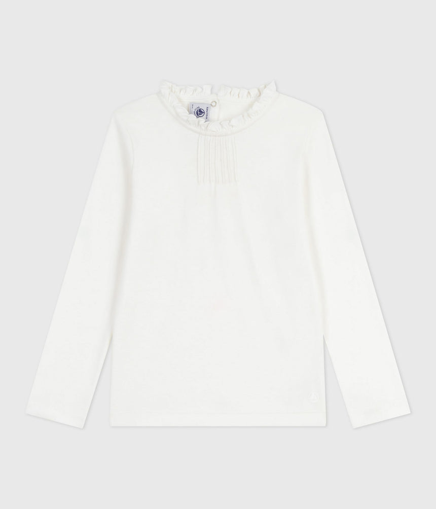 CHILDREN'S LONG-SLEEVED PLAIN COTTON T-SHIRT