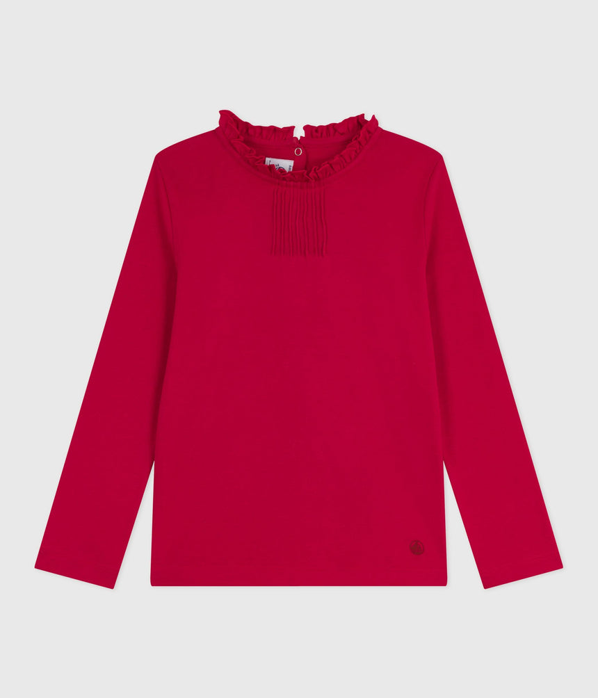 CHILDREN'S LONG-SLEEVED PLAIN COTTON T-SHIRT