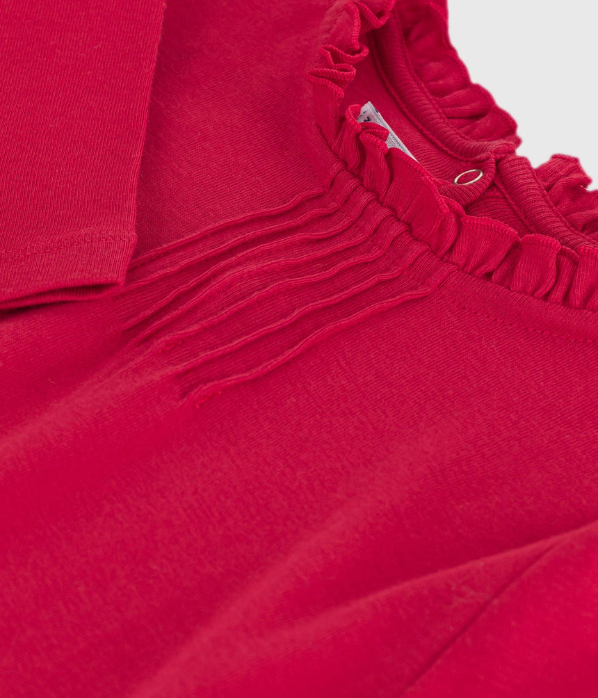 CHILDREN'S LONG-SLEEVED PLAIN COTTON T-SHIRT