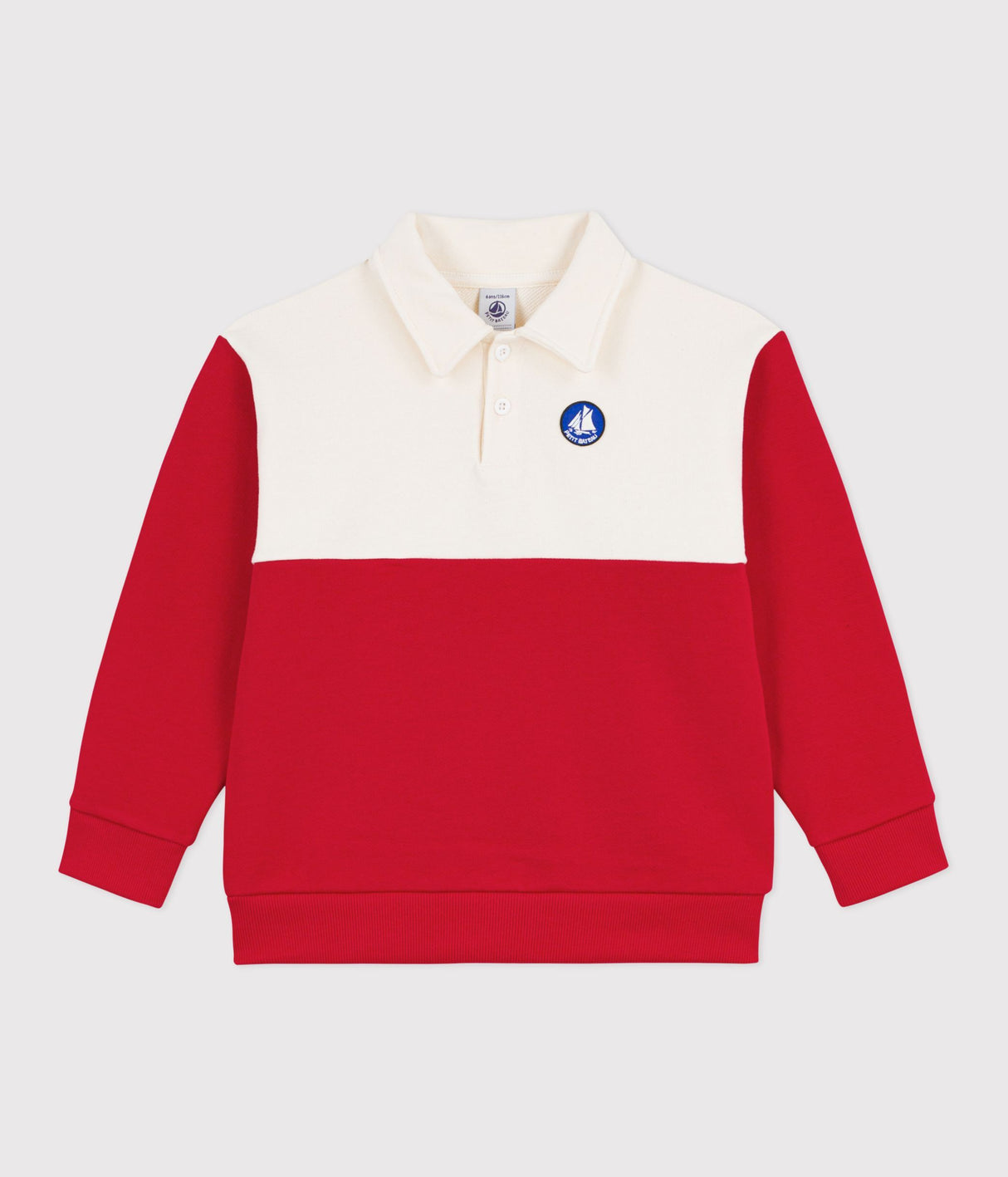 CHILDREN'S POLO-STYLE COTTON SWEATSHIRT