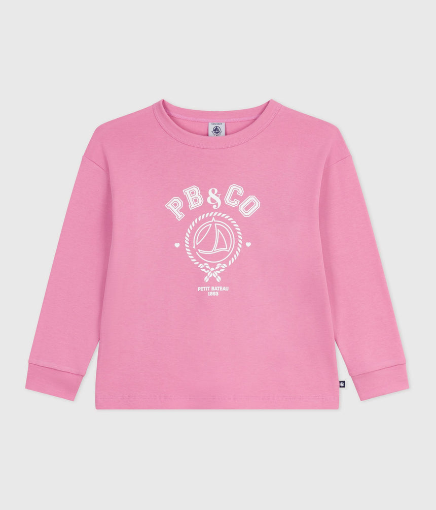 CHILDREN'S LONG-SLEEVED PRINTED COTTON T-SHIRT