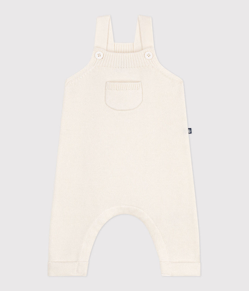 UNISEX BABY DUNGAREES IN WOOL AND COTTON KNIT
