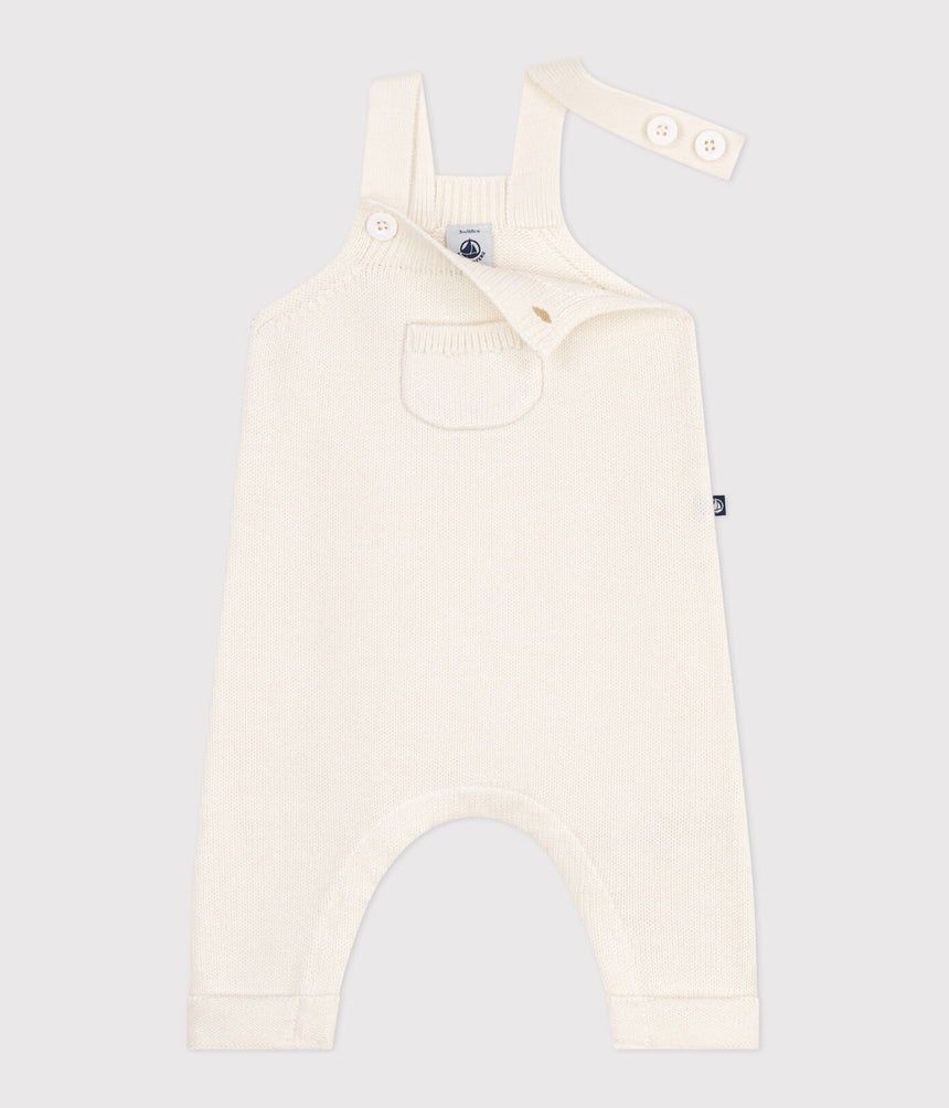 UNISEX BABY DUNGAREES IN WOOL AND COTTON KNIT