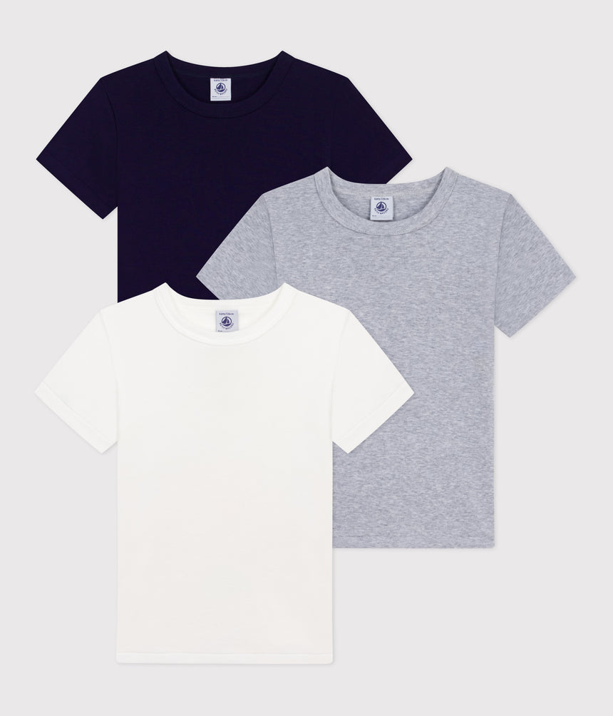 PACK OF CHILDRENS SHORT-SLEEVED PLAIN COTTON T-SHIRTS