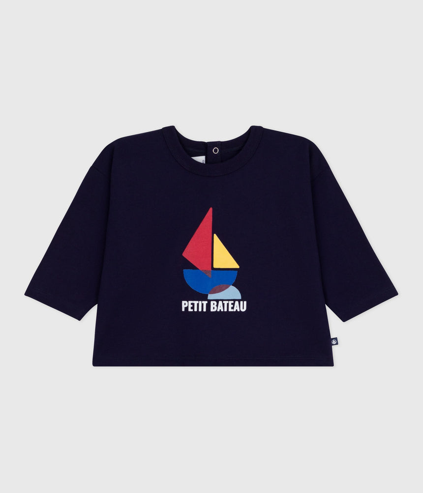 BABIES LONG-SLEEVED T-SHIRT WITH A CAT DESIGN
