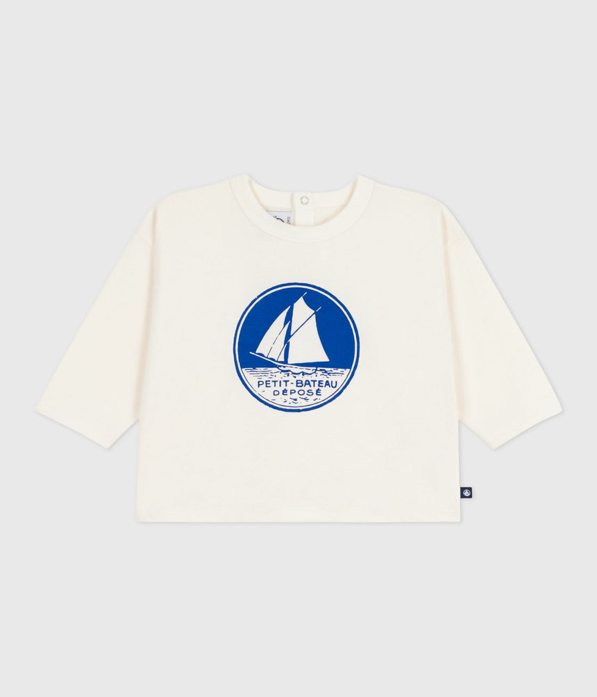 BABIES LONG-SLEEVED T-SHIRT WITH A CAT DESIGN