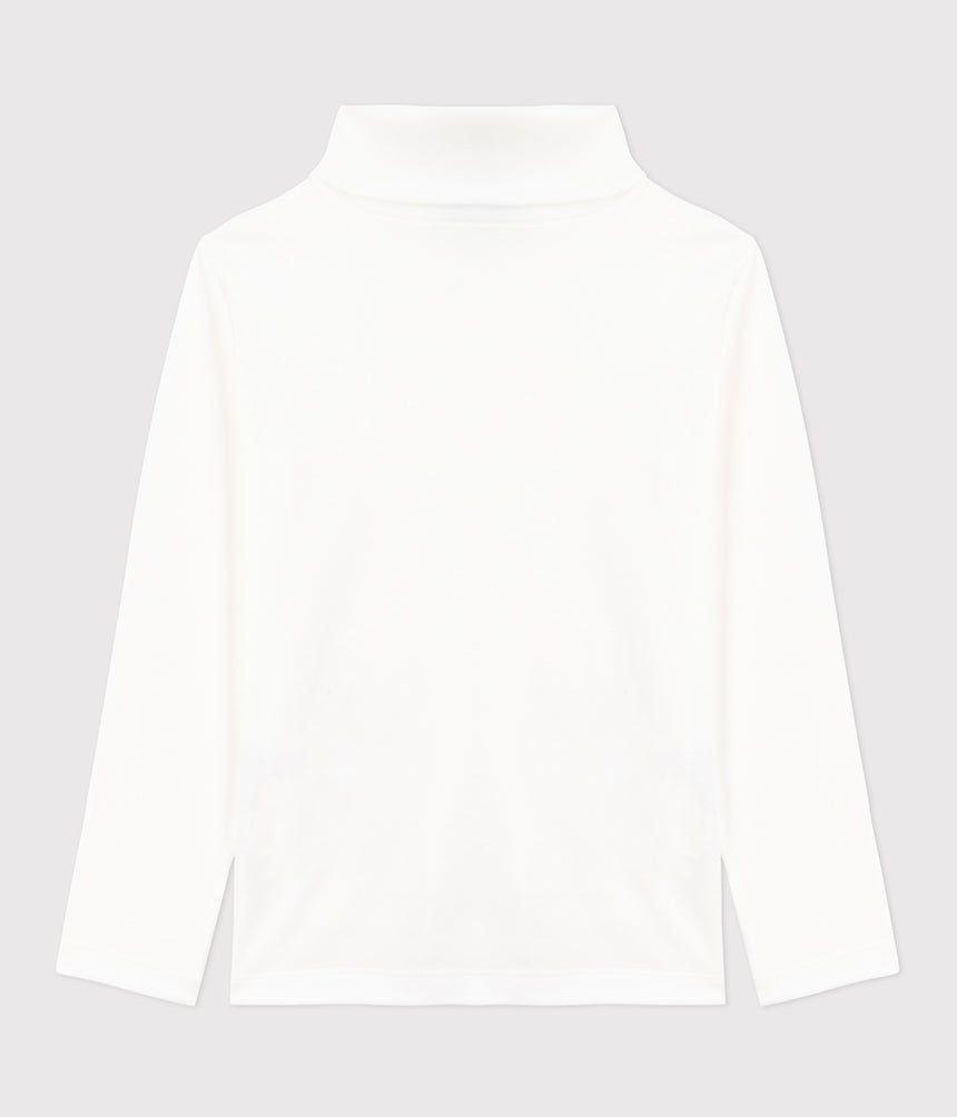 CHILDRENS PLAIN COTTON ROLLNEACK TOP