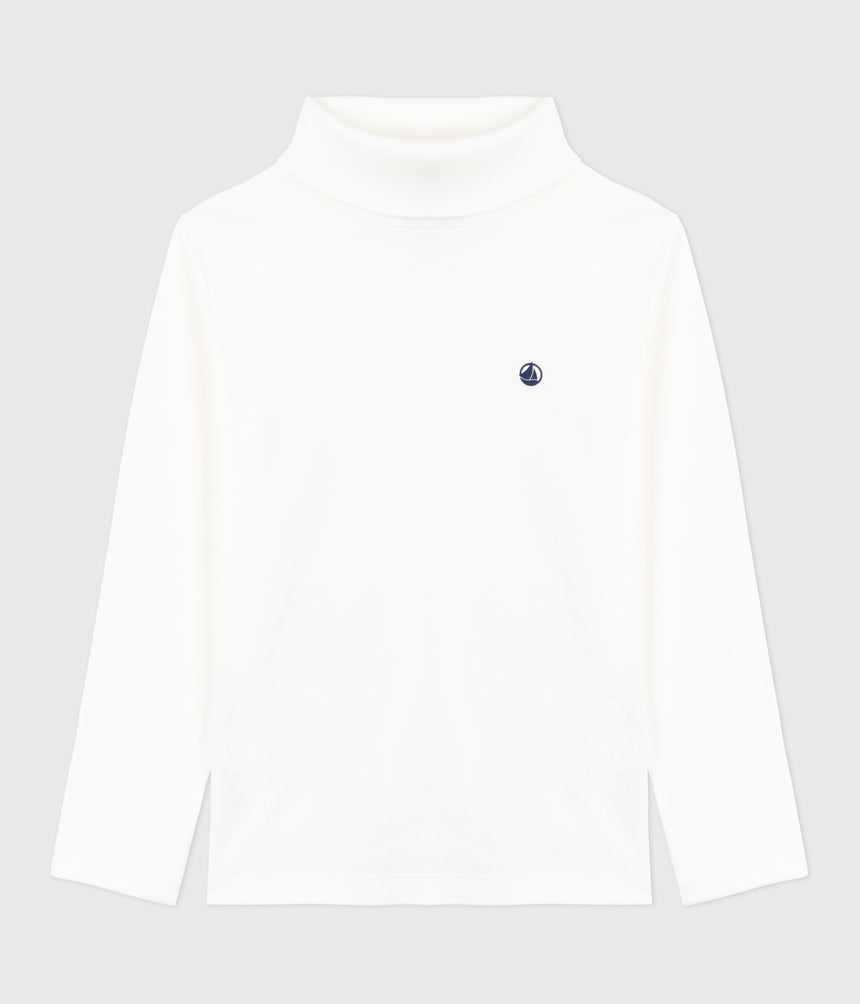 CHILDRENS PLAIN COTTON ROLLNEACK TOP