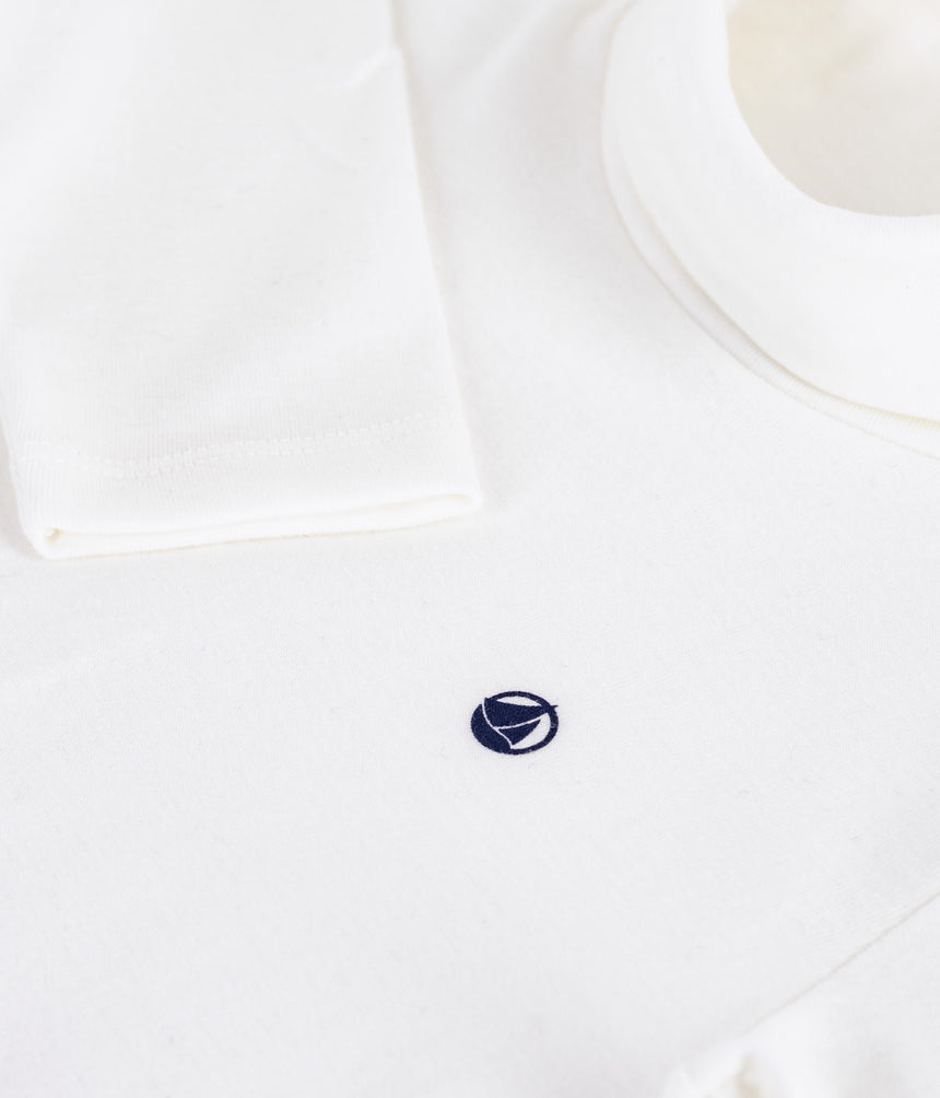 CHILDRENS PLAIN COTTON ROLLNEACK TOP
