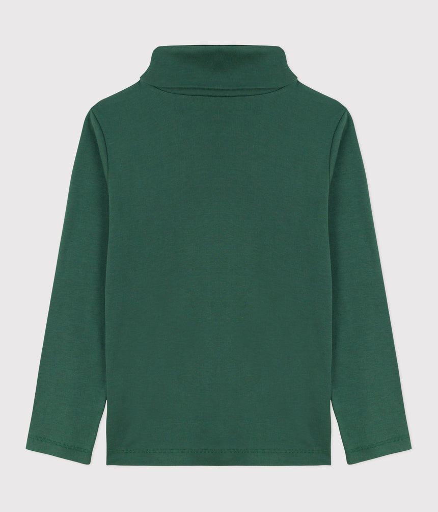 CHILDRENS PLAIN COTTON ROLLNEACK TOP